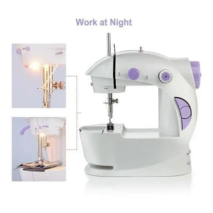 Mini Máquina De Coser Electrica Genérica Portable Color Blanco