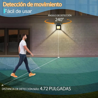 Pack De 4 Apliques Solares Keyifa Con Sensor De Movimiento Para Jardín Y Patio Negro