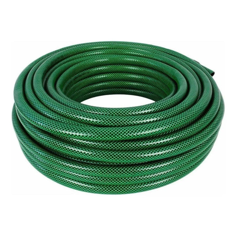 Manguera Reforzada Riego Jardin 1/2 50 Metros Alta Presion Color Verde / Sin Acc