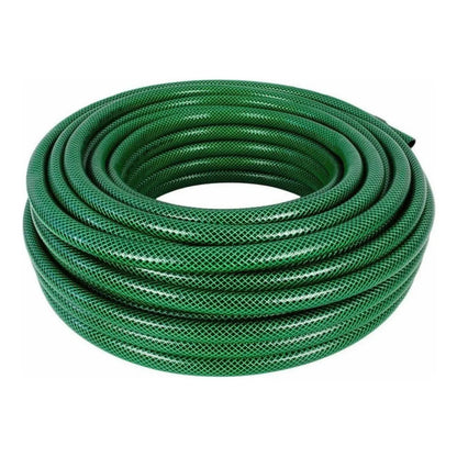 Manguera Reforzada Riego Jardin 1/2 50 Metros Alta Presion Color Verde / Sin Acc