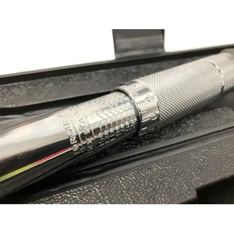 Torquímetro Profesional 1/2 Traba Regulable Precisión 2.9 A 21 Kg Herramienta Ajuste Torque Con Estuche Mecánico Taller Auto Moto Automotriz Trinquete Seguro Medidor Cromado Fijo Plateado