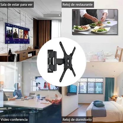 Soporte Pared Para Tv De 14 A 55 Pulgadas Con Brazo Movil Negro