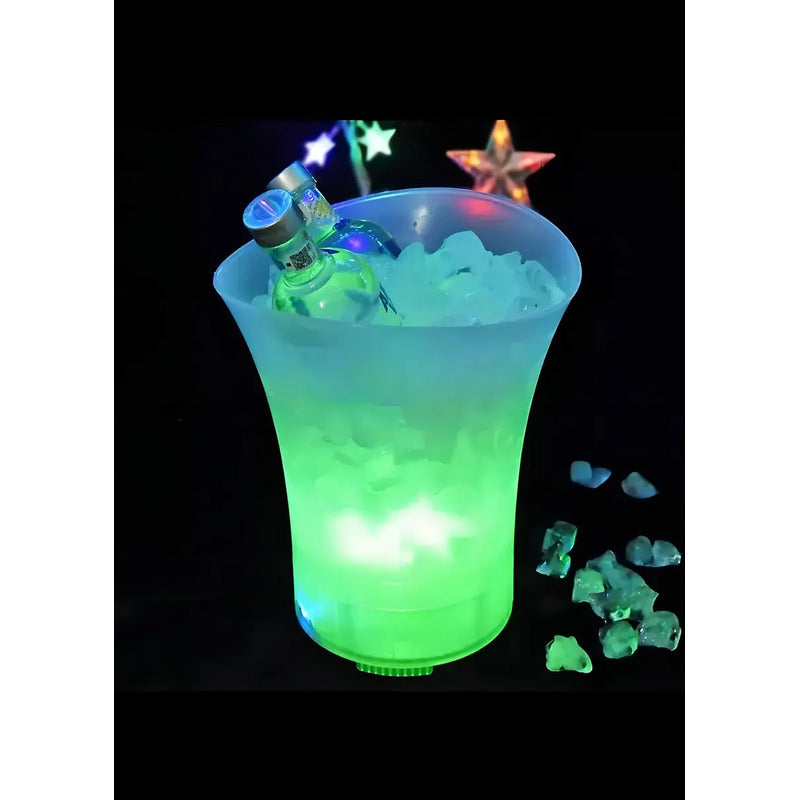 Hielera Parlante Cubetera Led Rgb Bluetooth Grande 5l Color Transparente Ice Bucket