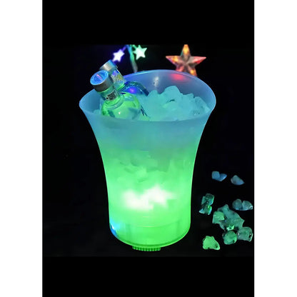 Hielera Parlante Cubetera Led Rgb Bluetooth Grande 5l Color Transparente Ice Bucket