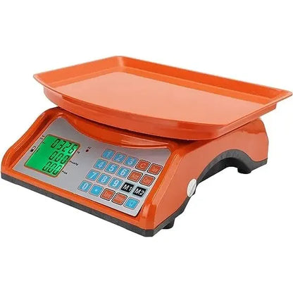 Bascula Pesa Balanza Digital 40kg Recargable Comercial Color Naranja Claro