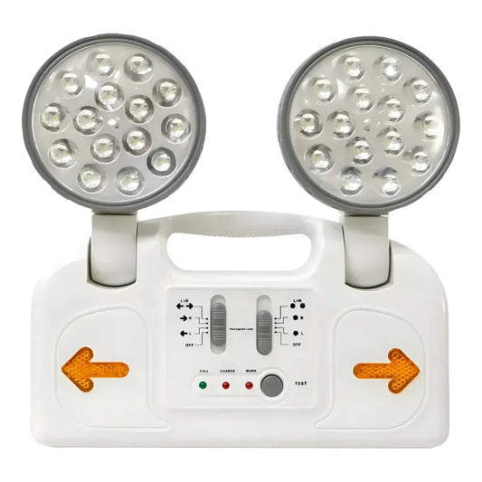 Lámpara De Emergencia Magicstore Led Con 2 Faros Para El Hogar Blanco