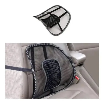 Soporte Respaldo Ergonomico Lumbar Para Auto Silla Oficina Color Negro