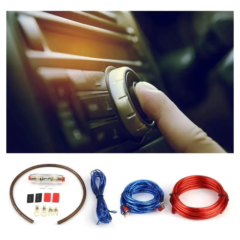 Kit Cables Para Amplificador Betensh 1500 Watts Subwoofer Rca Rojo/azul