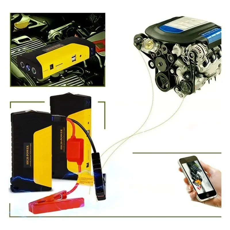 Partidor De Auto Batería Powerbank + Compresor 12v / 209009