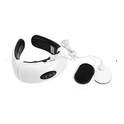 Masajeador De Cuello Eléctrico 3d Electrodo De Pulso Color Blanco