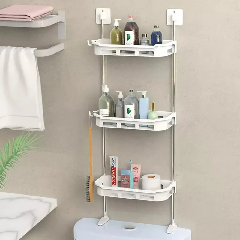 Estante Organizador Baño Inodoro Repisa Cocina Lavandería Color Blanco