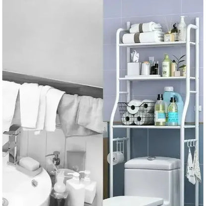 Estante Mueble Organizador De Baño 3 Niveles Repisa Color Blanco