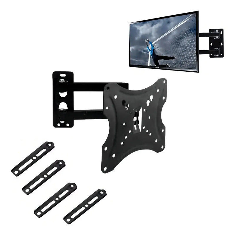 Soporte Tv Brazo Home Desing - 117b-2 14 A 55 Pulgadas Peso Max 50kg Color Negro
