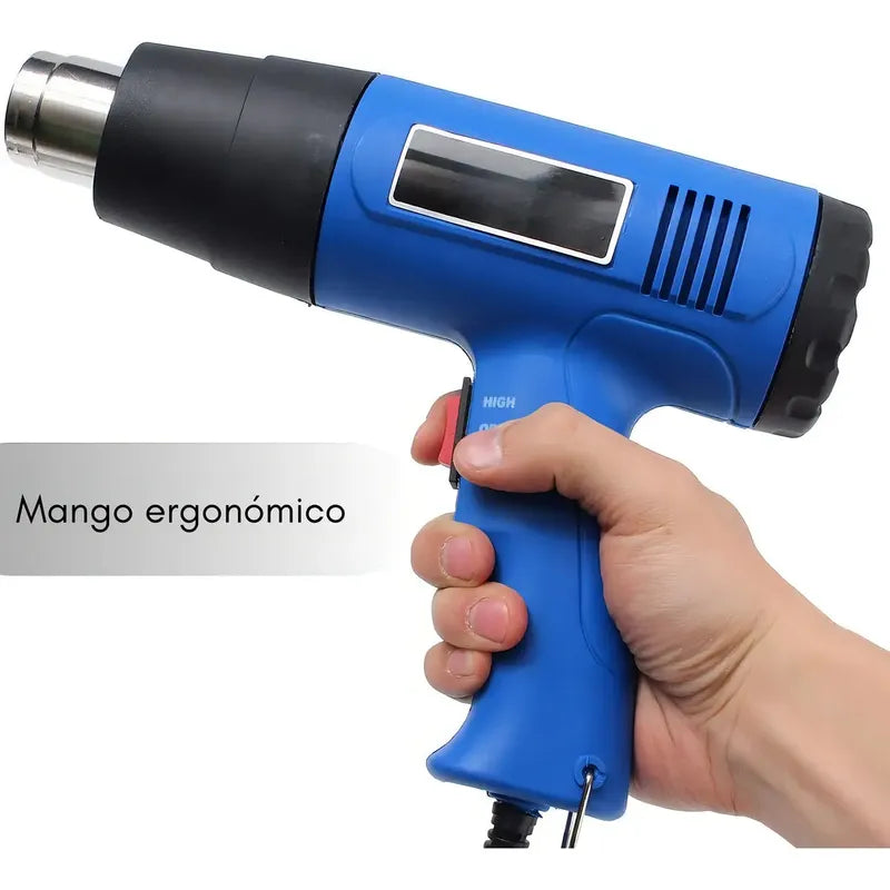 Pistola De Calor Aire Caliente 2000w 300-520 °c Magicstore Azul