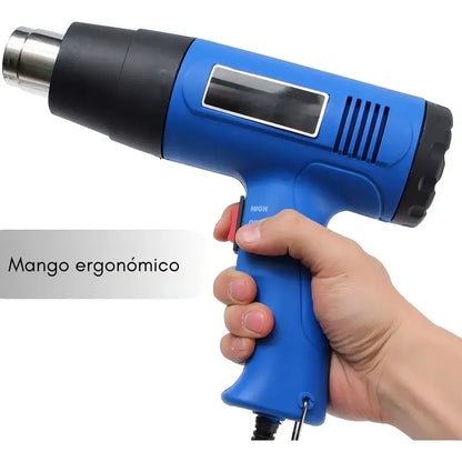 Pistola De Calor Aire Caliente 2000w 300-520 °c Magicstore Azul