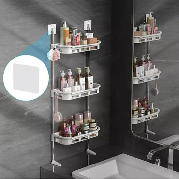 Estante Organizador Baño Inodoro Repisa Cocina Lavandería Color Blanco
