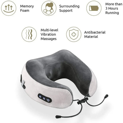Masajeador Almohada Eléctrico Cuello Cervical Recargable