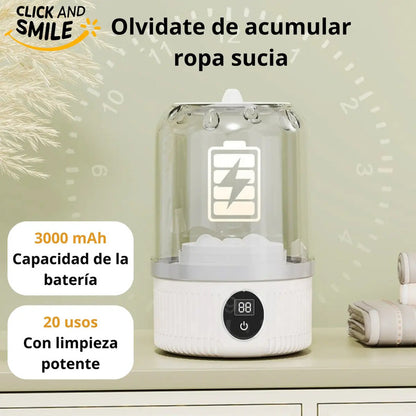 Mini Lavarropas Portátil De Carga Superior Para Ropa Delicada Y Bebé Con Usb Blanco