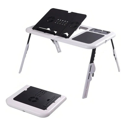 Mesa Portátil Para Notebook Plegable Doble Ventilador Base Mouse Hasta 15  Unico Color