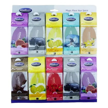 Pack 50 Unidades Ambientadores Para Auto Pino Aromatico Turquesa Auto Nuevo