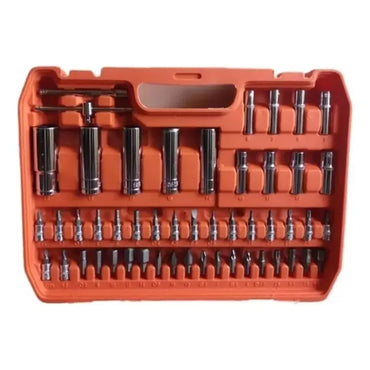 Juego Caja Set Dados Cromo Vanadium Profesionales 108 Piezas Negro