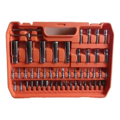 Juego Caja Set Dados Cromo Vanadium Profesionales 108 Piezas Negro