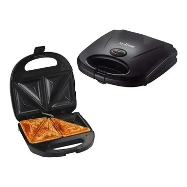 Sandwichera Eléctrica Tostadora Antiadherente Negro