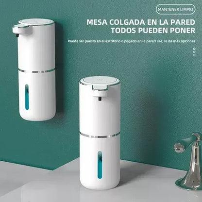 Dispensador De Jabón Automático Líquida Recargable Usb 380ml Blanco
