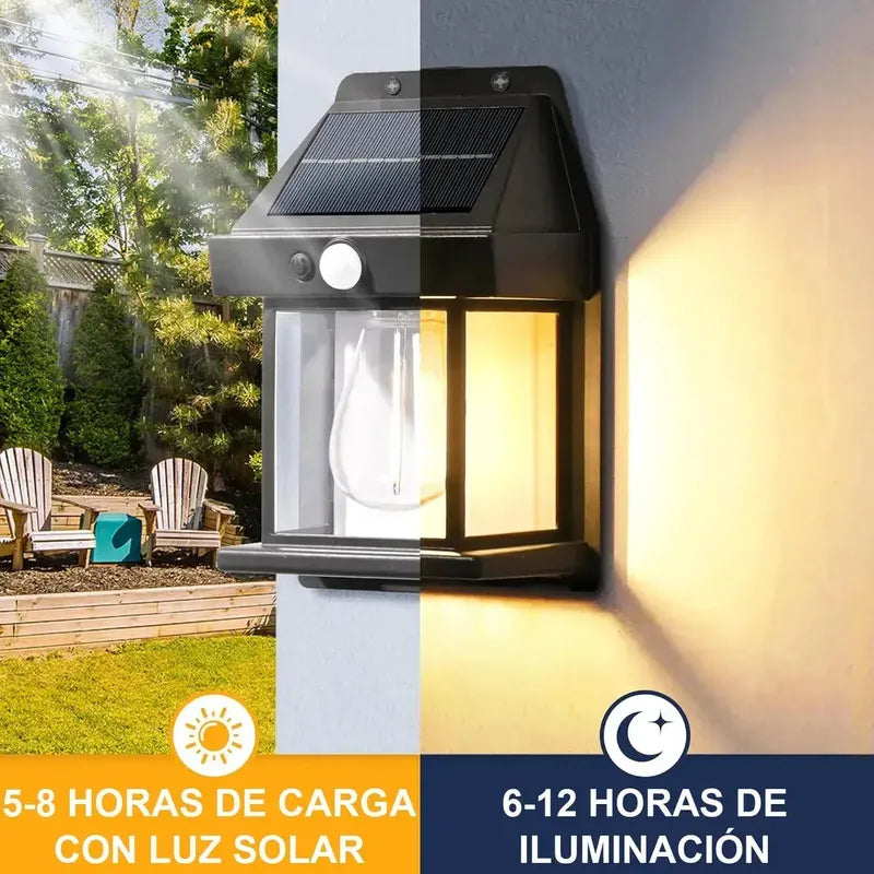 Pack De 4 Apliques Solares Keyifa Con Sensor De Movimiento Para Jardín Y Patio Negro