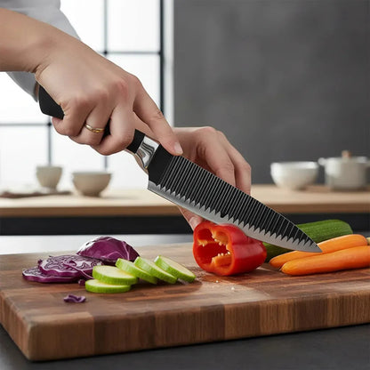 Set De Cuchillos Cocina Profesional Multiuso Tijera+pelador Negro