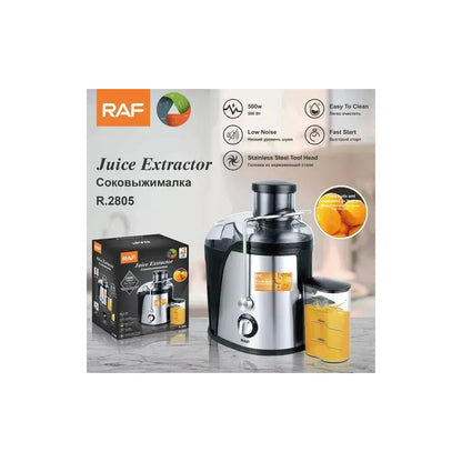 Exprimidor Eléctrico Raf R.2805 500w 350ml Para Frutas Y Verduras Duras Negro