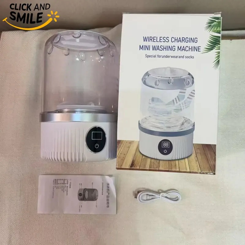 Mini Lavarropas Portátil De Carga Superior Para Ropa Delicada Y Bebé Con Usb Blanco
