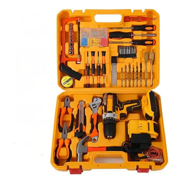 Taladro 24v Inalámbrico Recargable + 2 Baterias Color Amarillo Frecuencia 59-80