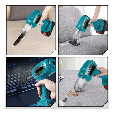 Aspiradora Y Sopladora De Mano Inalámbrico Multifuncional 7 En 1 Portatil Potente Aspiradora Para Auto 9800pa 120w, Seco... Celeste