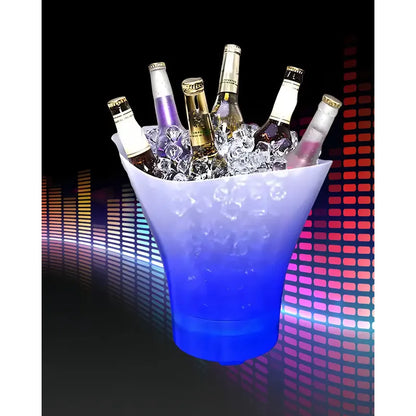 Hielera Parlante Cubetera Led Rgb Bluetooth Grande 5l Color Transparente Ice Bucket