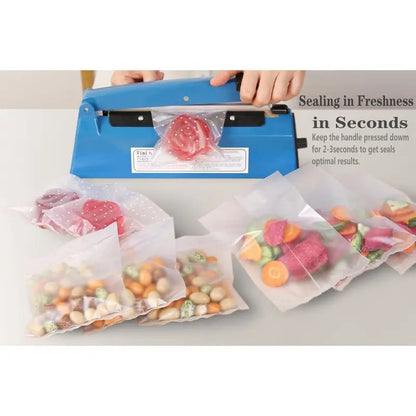 Selladora Manual Por Impulso De 12  Para Bolsas Pe Y Pp Azul