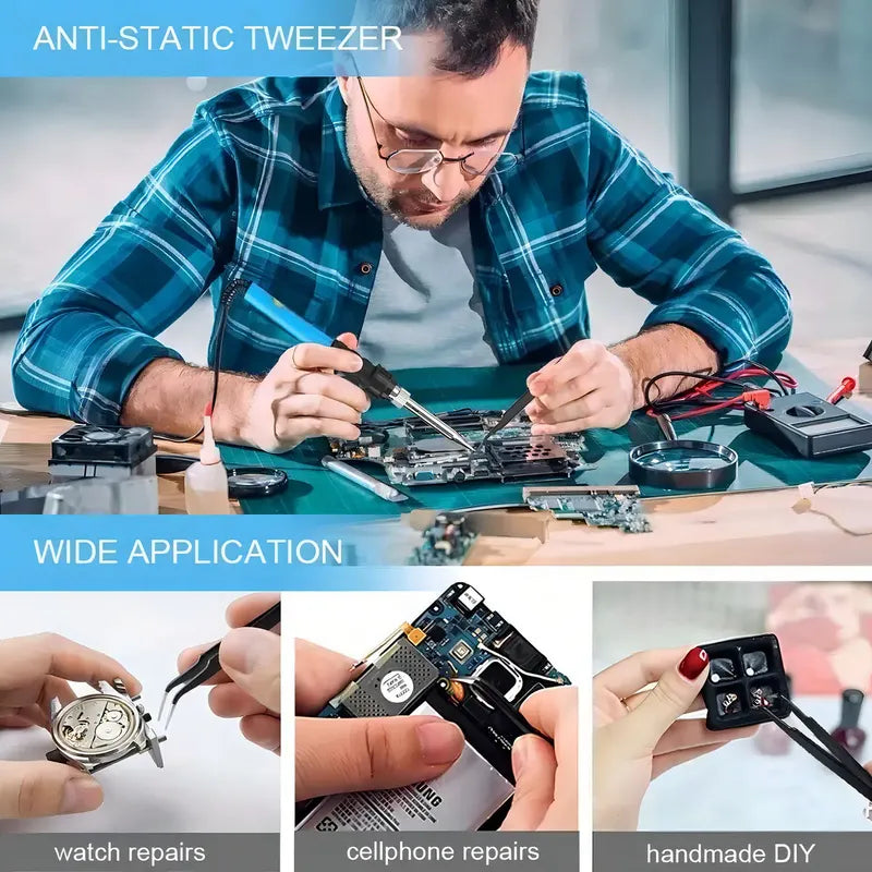 Kit Soldador De Estaño Eléctrico 60w Tipo Lápiz Temperatura Ajustable Genérica