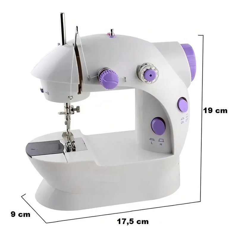 Mini Máquina De Coser Electrica Genérica Portable Color Blanco