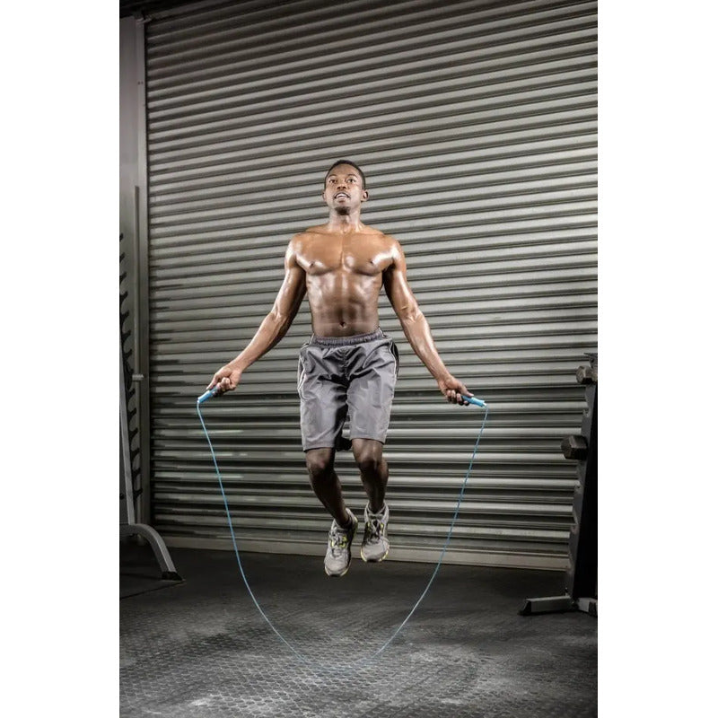 Cuerda Para Saltar Cardio Crossfit Deporte Velocidad Color Negro