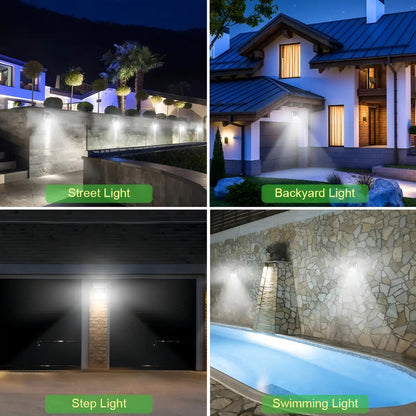 Foco Led Solar 30 Led Con Sensor Movimiento Exterior /003221 Color De La Carcasa Negro Color De La Luz Blanco Frío