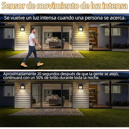 Pack De 4 Apliques Solares Keyifa Con Sensor De Movimiento Para Jardín Y Patio Negro