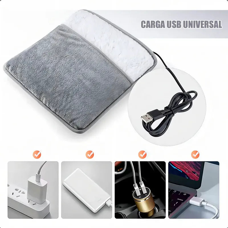 Calienta Pies Eléctrico Arcashopping Usb Para Casa U Oficina Gris