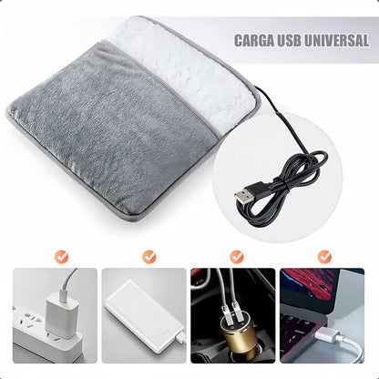 Calienta Pies Eléctrico Arcashopping Usb Para Casa U Oficina Gris