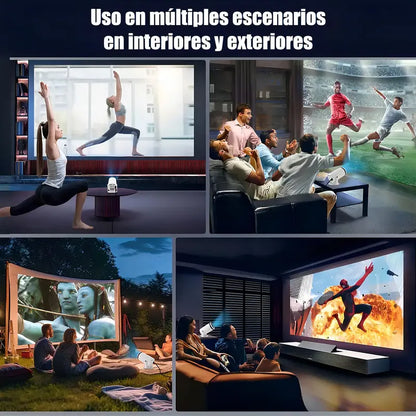 Proyector Mini Casa De Los Deseos Smart Tv Proyector Portatil 9000lm Blanco