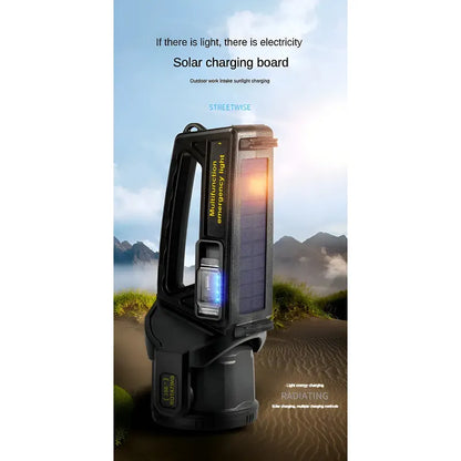 Linterna Multifuncional Solar Reflector Recargable Led W5167 Color De La Luz Blanco