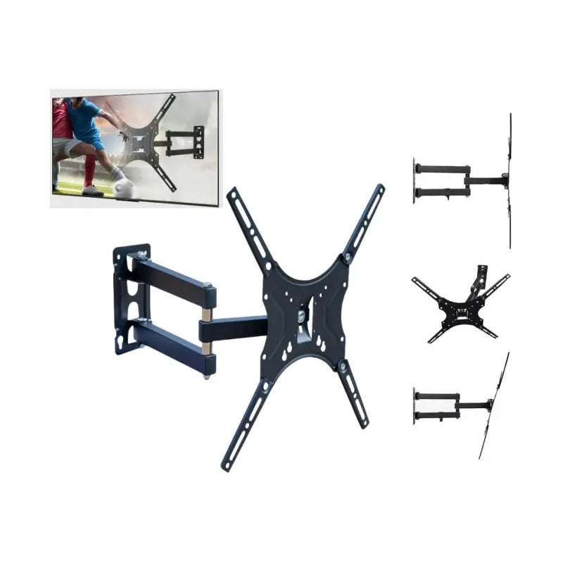 Soporte Pared Para Tv De 14 A 55 Pulgadas Con Brazo Movil Negro