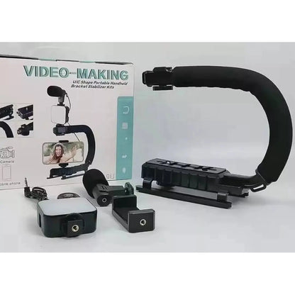 Estabilizador De Cámara De Video Soporte De Teléfono Ay-49u Color Negro