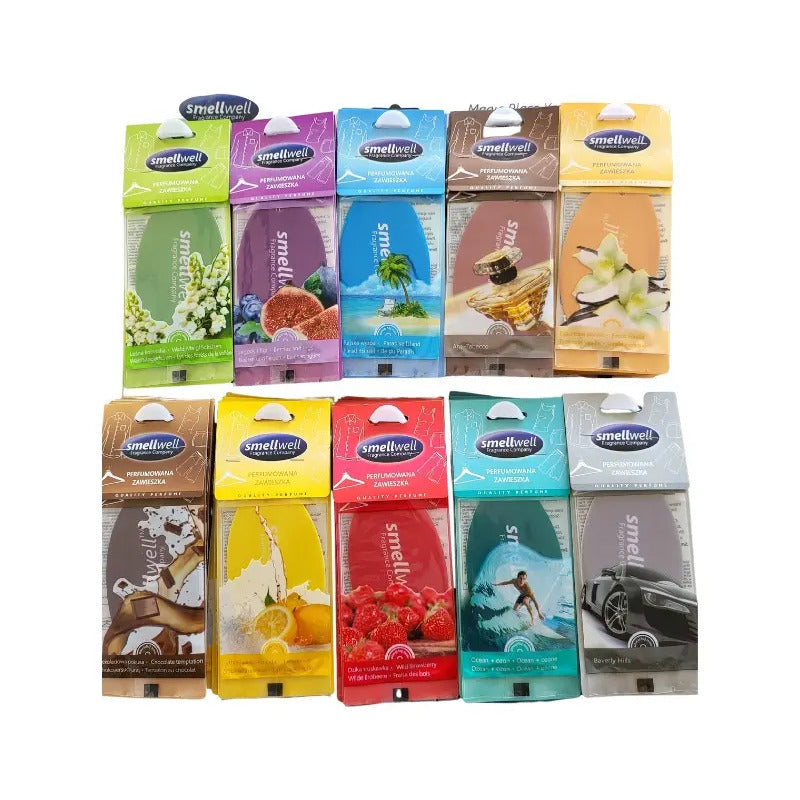 Pack 50 Unidades Ambientadores Para Auto Pino Aromatico Turquesa Auto Nuevo