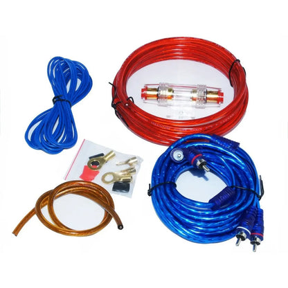 Kit Cables Para Amplificador Betensh 1500 Watts Subwoofer Rca Rojo/azul