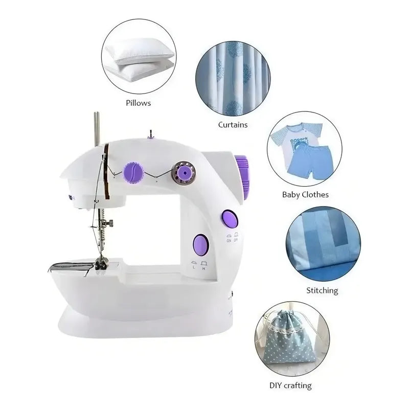 Mini Máquina De Coser Electrica Genérica Portable Color Blanco